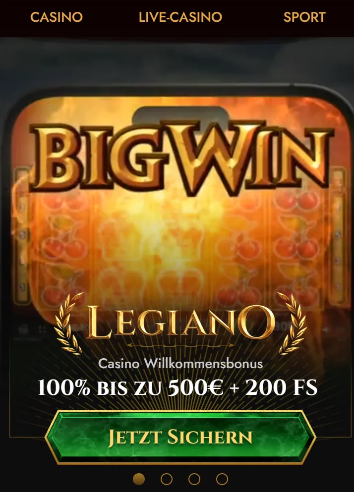 Legiano mobile Website