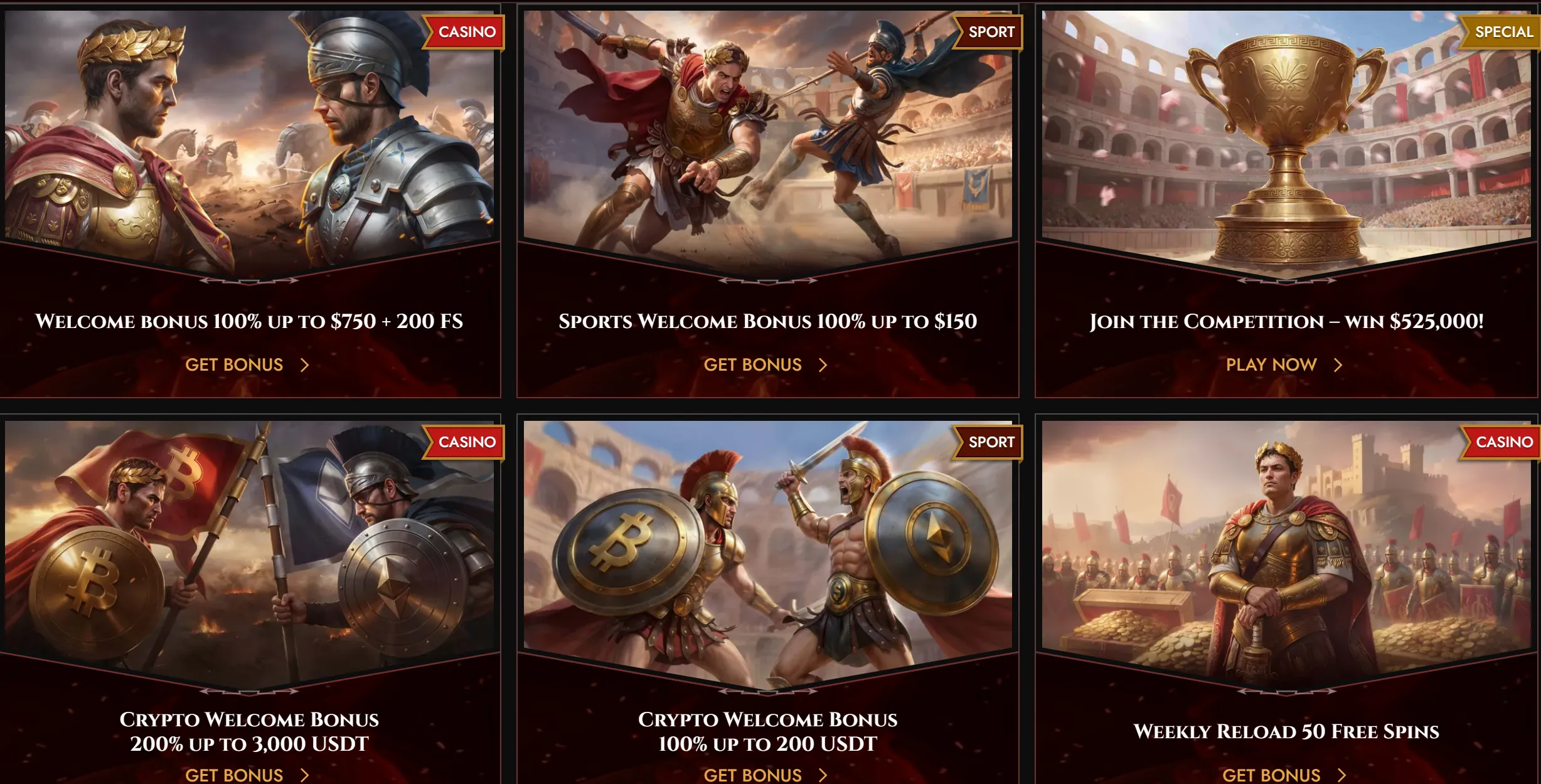 Casino reload bonuses and reward promotions