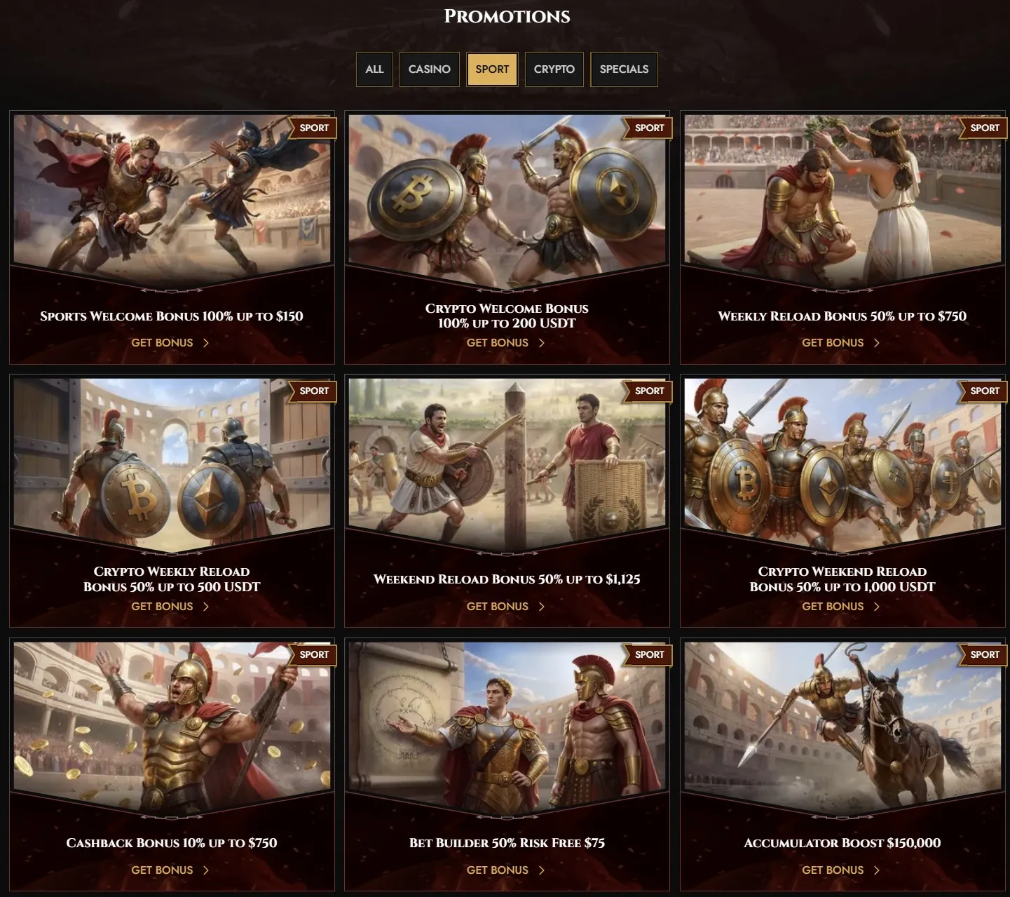 Legiano sports promotions and boosted odds