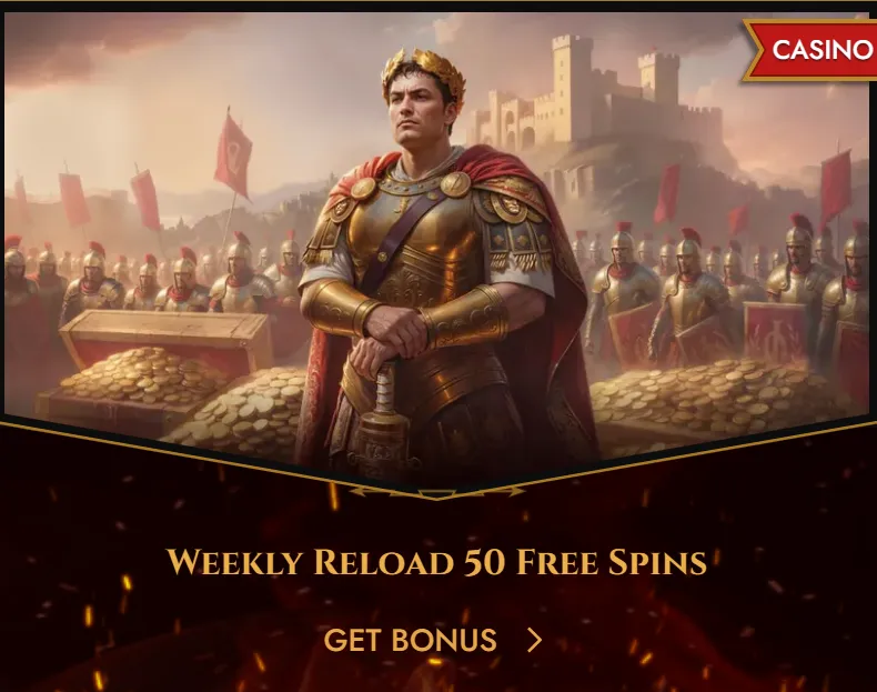 Roman gladiator beside Legiano casino and sportsbook rewards