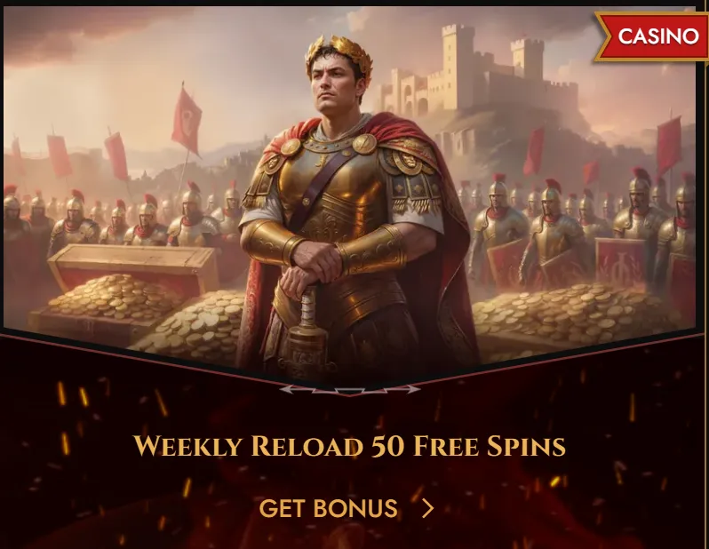 Roman gladiator beside Legiano casino and sportsbook promotions