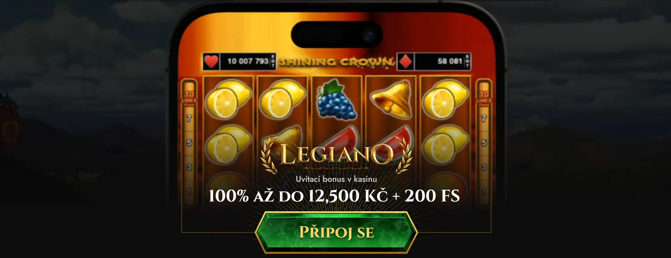 Ovládání bonusů Legiano