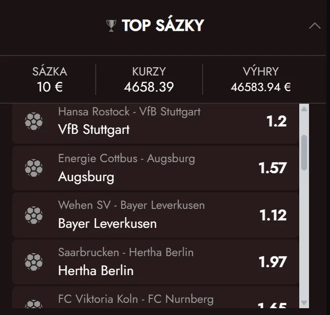 Akumulátorové navýšení pro vícenásobné sázky