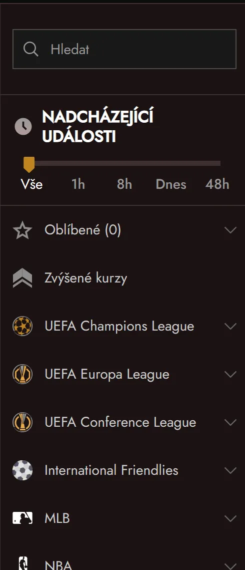 Bet Builder pro kombinování voleb v zápase
