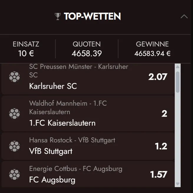 Accumulator Boost für Mehrfachwetten