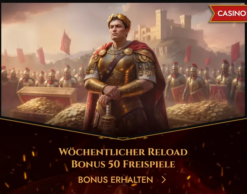 Römischer Krieger vor Legiano Casino und Sport