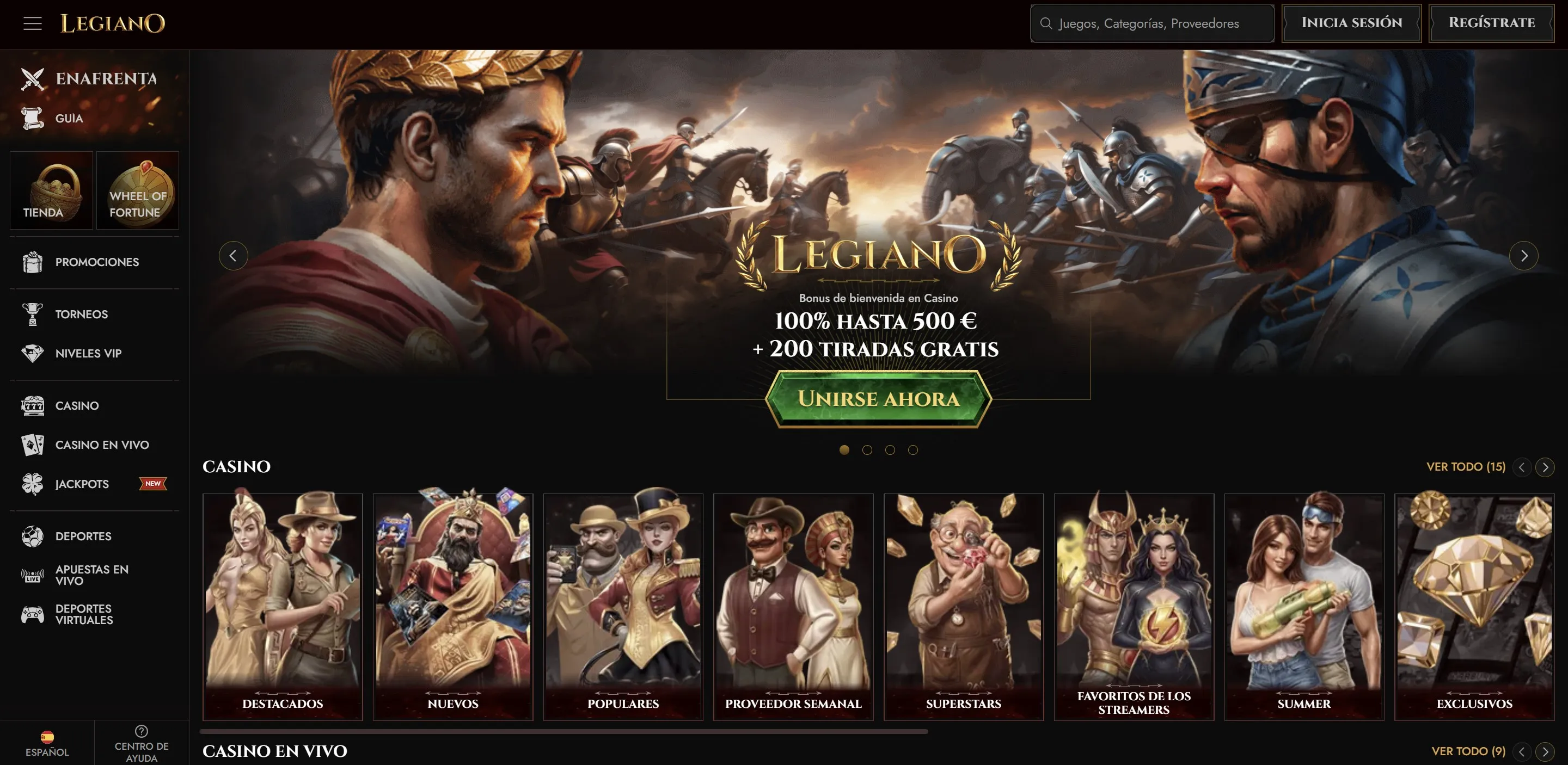 Reseña del casino Legiano