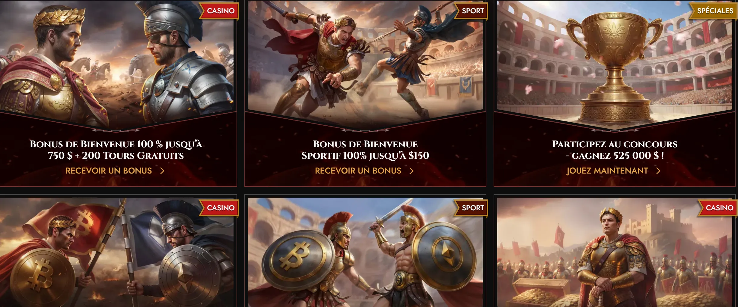 Promotions casino et récompenses Legiano
