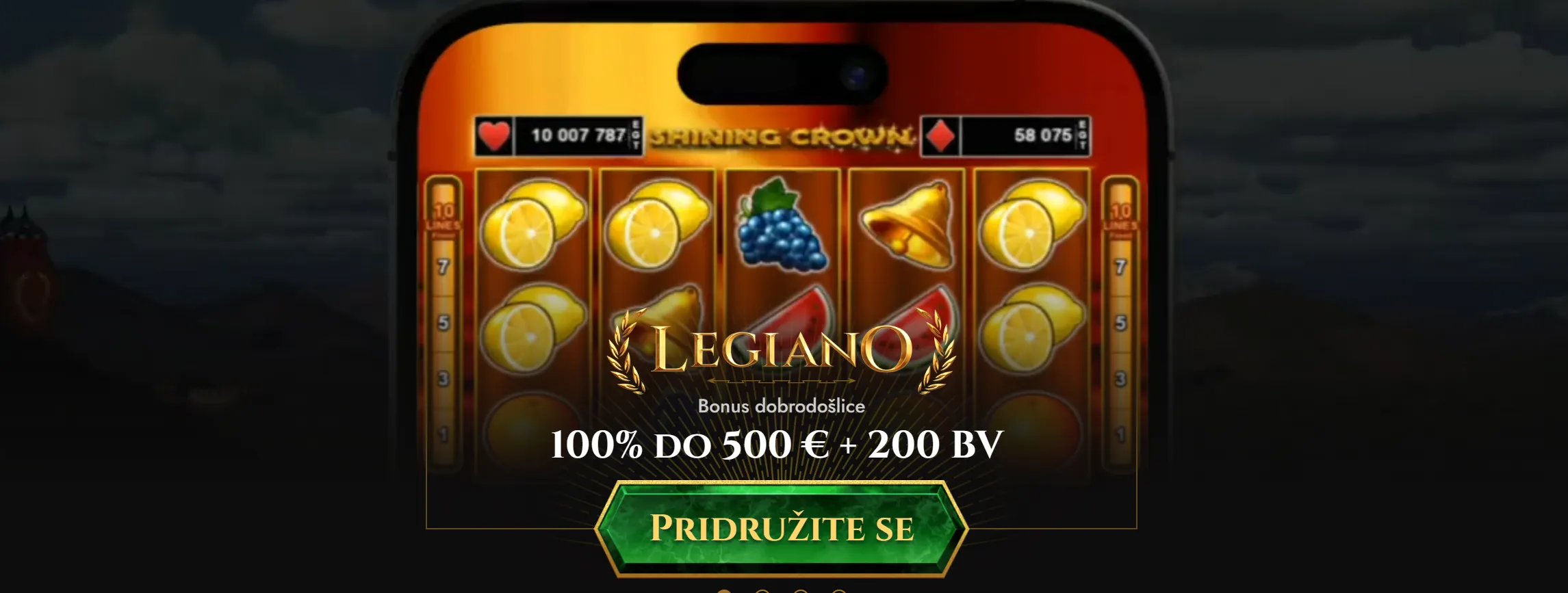 Kontrola bonusa Legiano