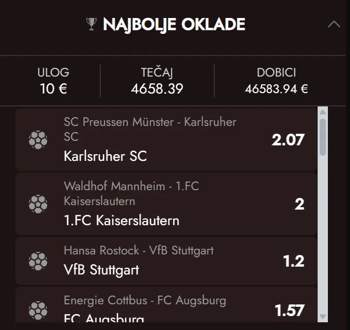 Statistika i prijenos sportskog događaja
