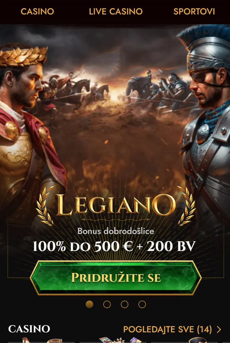 Mobilna stranica Legiano