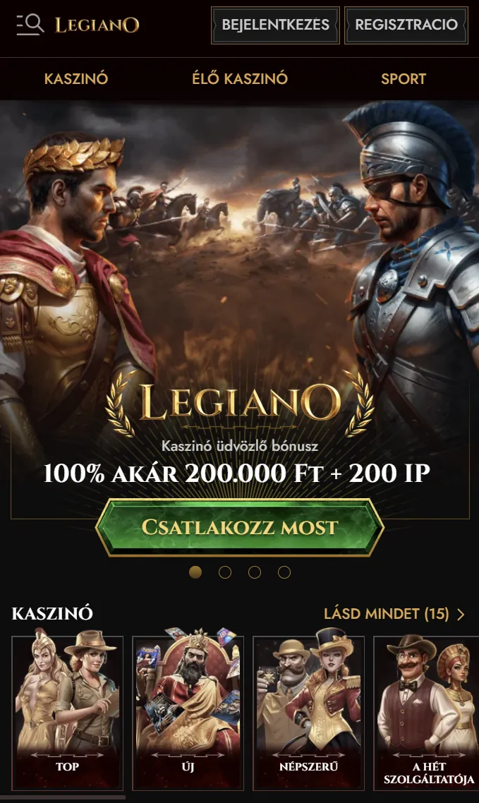 Legiano mobil használat