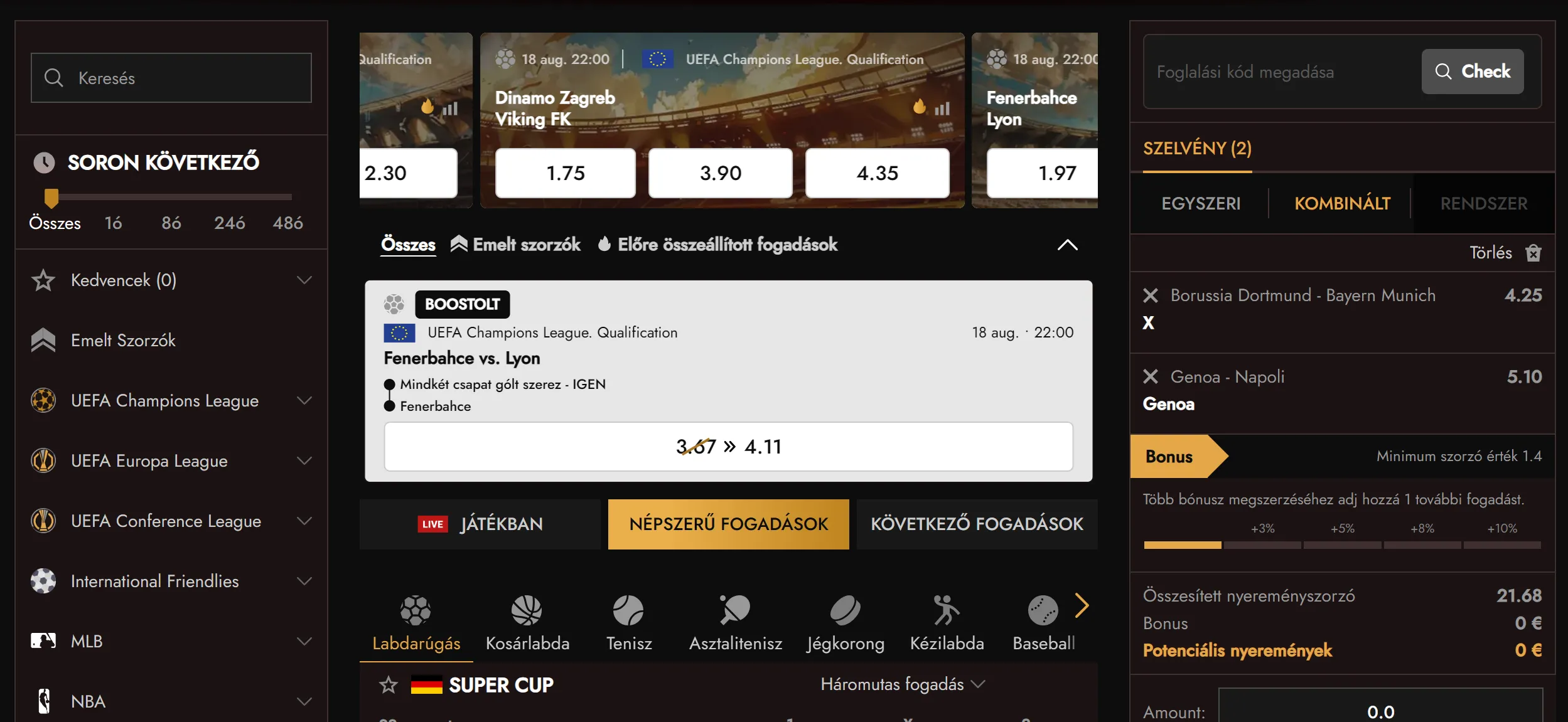 Legiano sportfogadás előmeccs és élő piacokkal