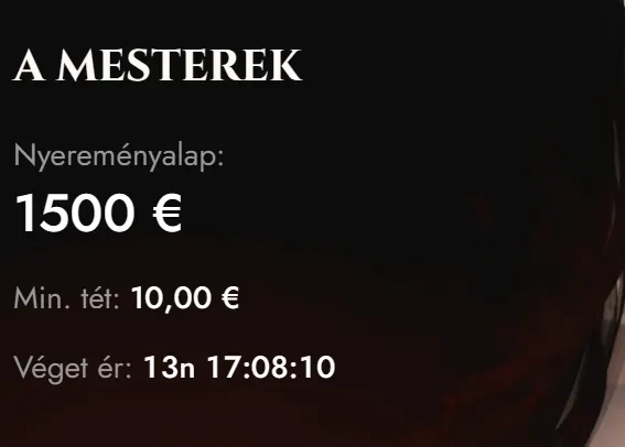 Legiano kaszinótornák díjazással