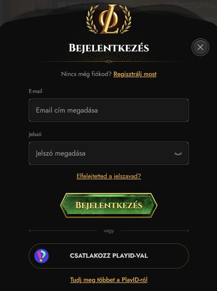 Legiano fiók bejelentkezésének és jelszóhelyreállításának illusztrációja