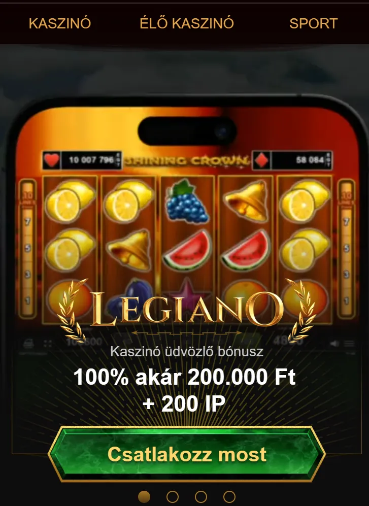 Legiano mobilböngészős elérés