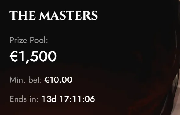 Legiano casino tournament reward board