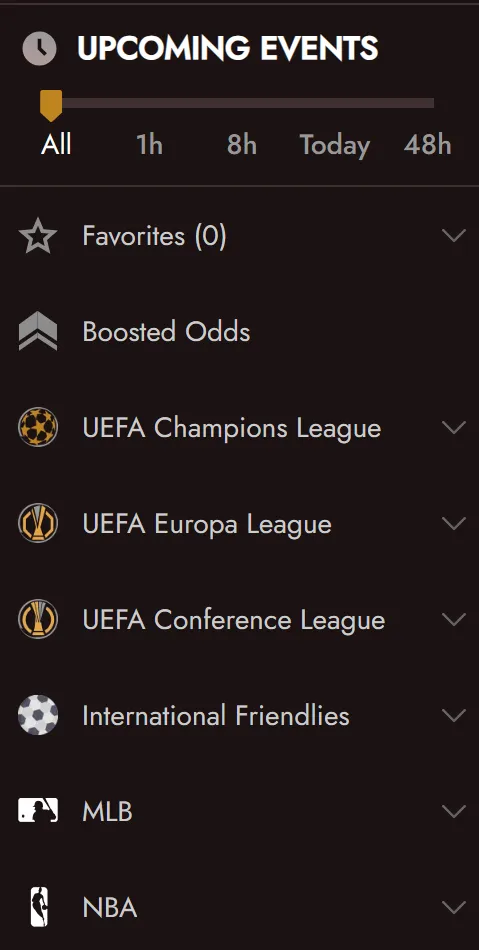 Bet Builder selection and combined market options