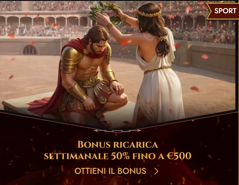 Pannello codici promo e bonus Legiano