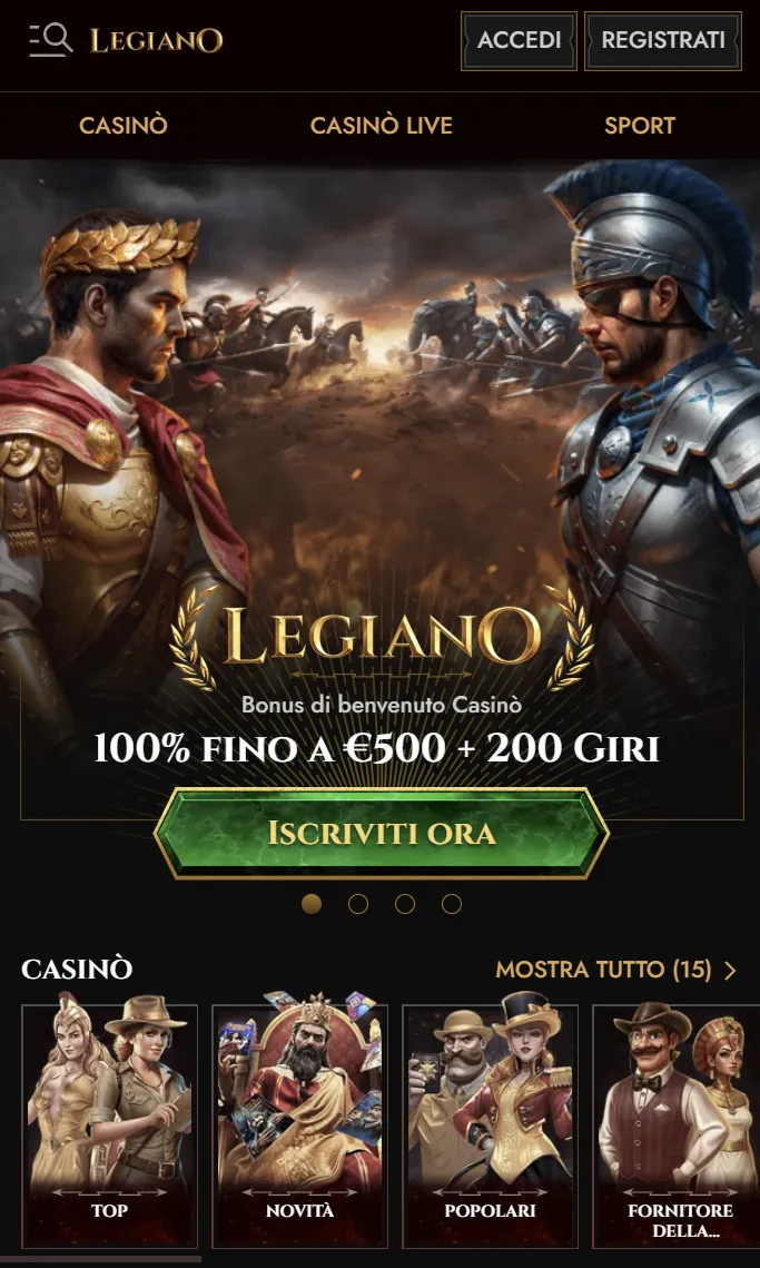 Accesso mobile Legiano