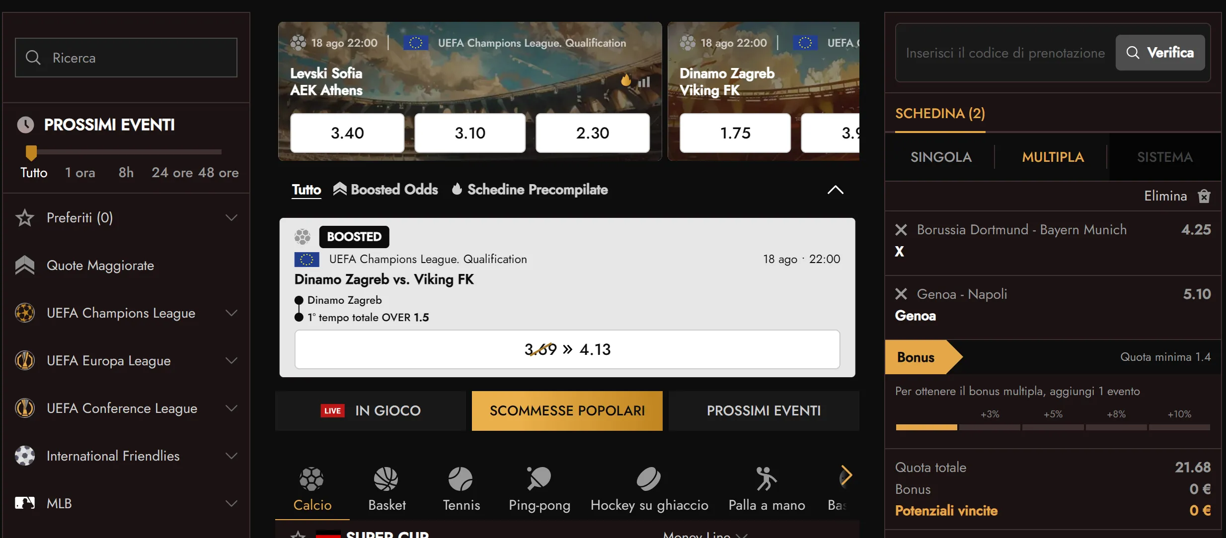 Scommettitore consulta quote sportive sul sito Legiano