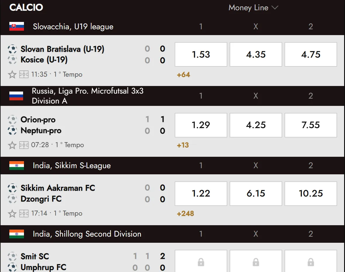 Scommesse live con quote aggiornate Legiano