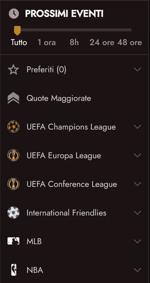 Bet Builder per combinare selezioni sportive