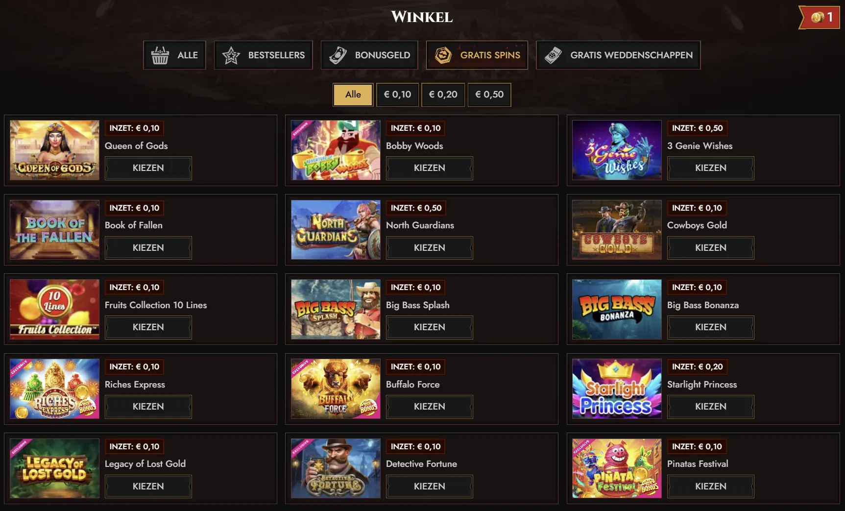 Casino- en sportpromoties bij Legiano in beeld