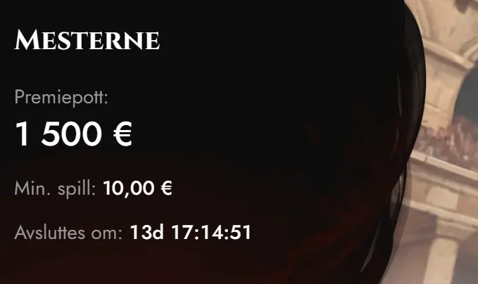 Legiano turneringer med premiepotter