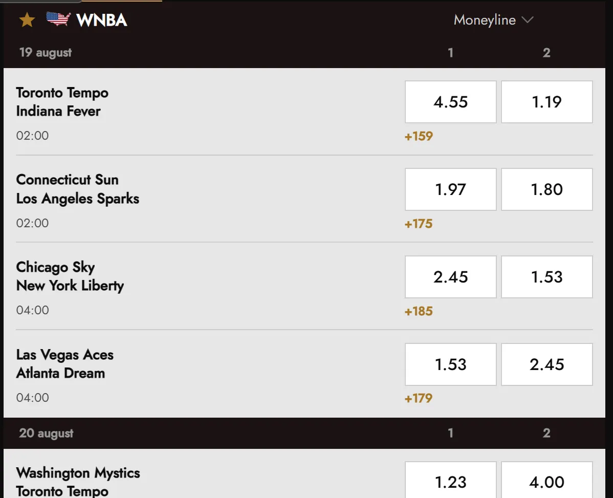 Direktesport og odds under pågående arrangementer