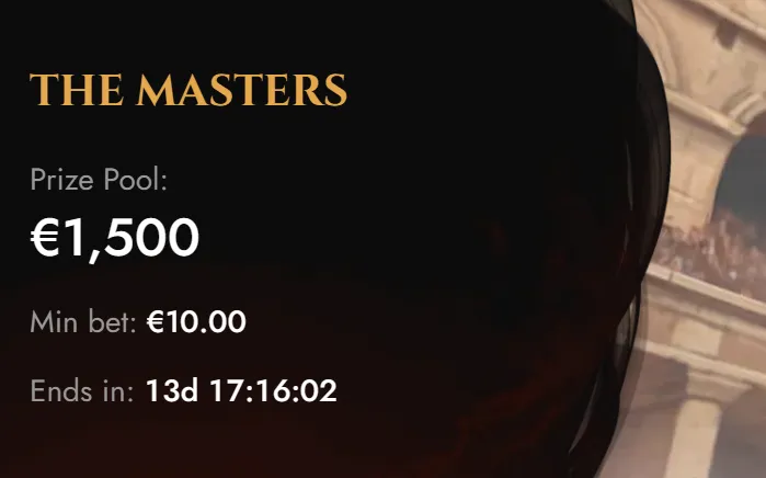 Legiano casino tournament rewards