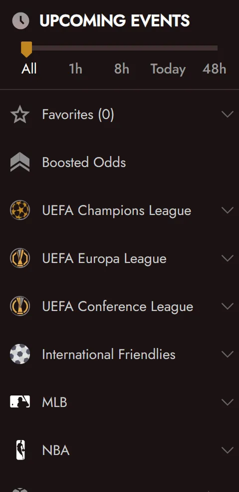 Bet Builder selections in the bet slip