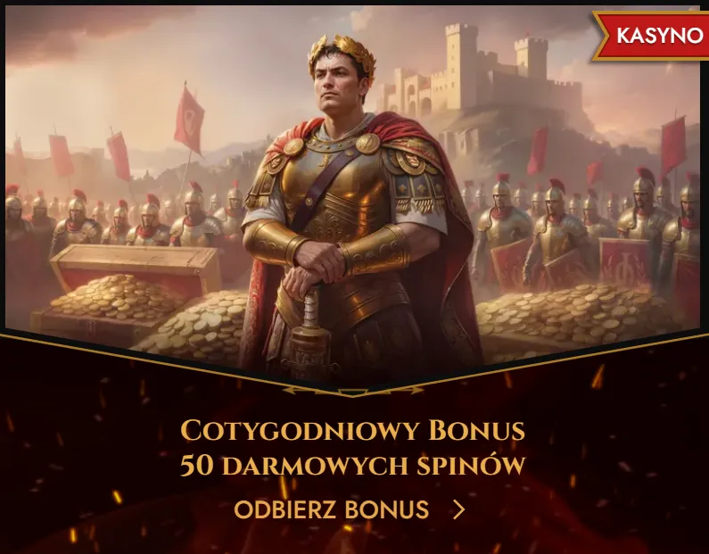 Gladiator Legiano przy ekranie promocji kasynowych