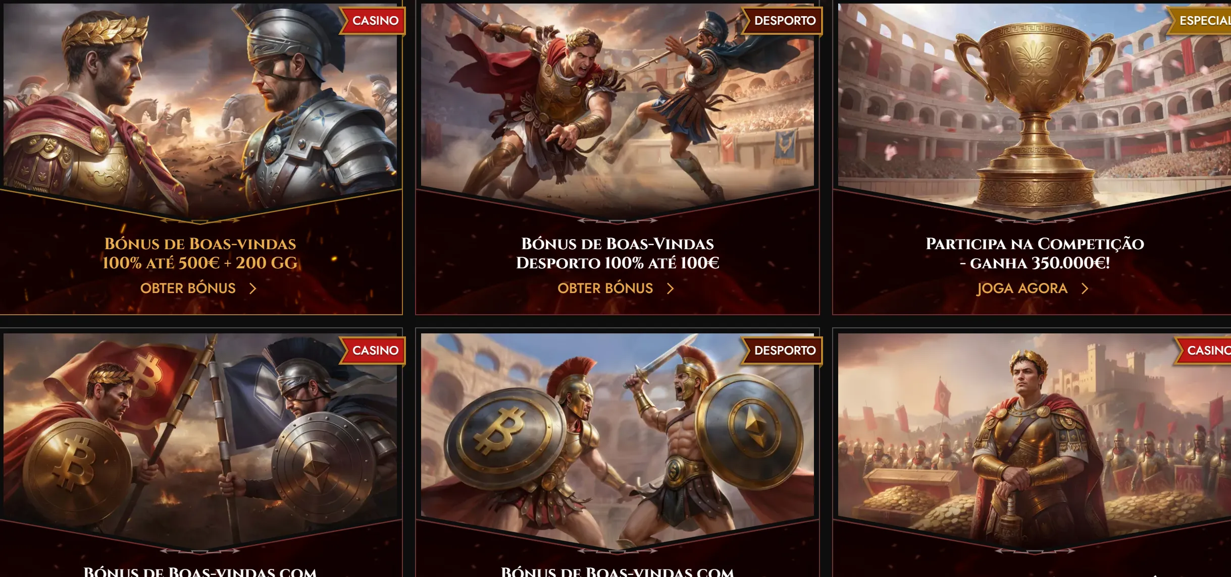 Promoções e recargas de casino Legiano