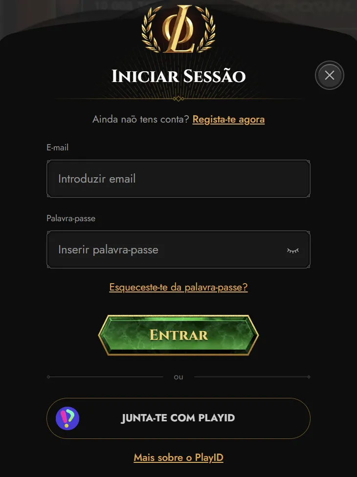 Gladiador romano junto ao acesso seguro à conta Legiano