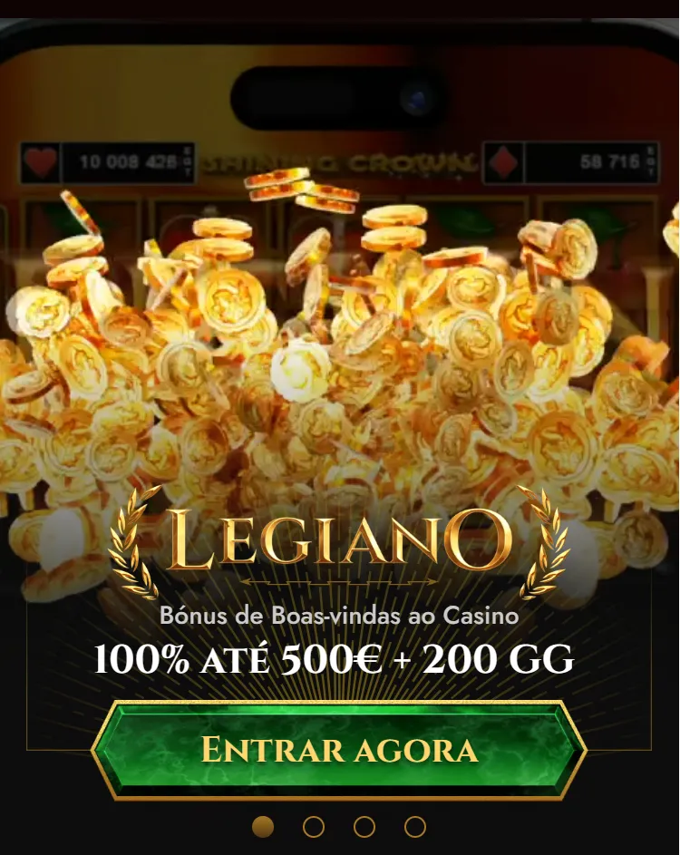 Casino Legiano num dispositivo móvel