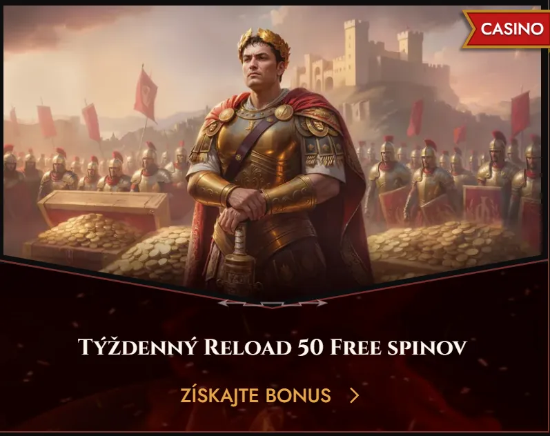 Gladiátor Legiano pri zlatom bonusovom paneli