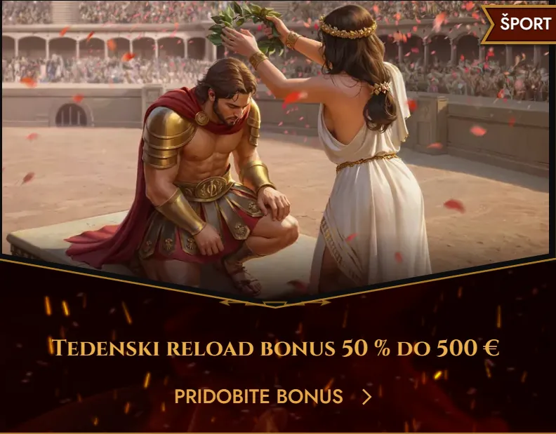 Promocijska konzola Legiano z bonusnimi ponudbami